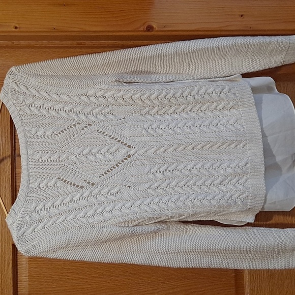 Anthropologie Moth Cream Layered Sweater - Picture 6 of 8